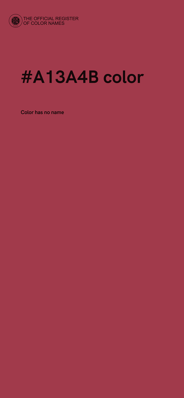 #A13A4B color image