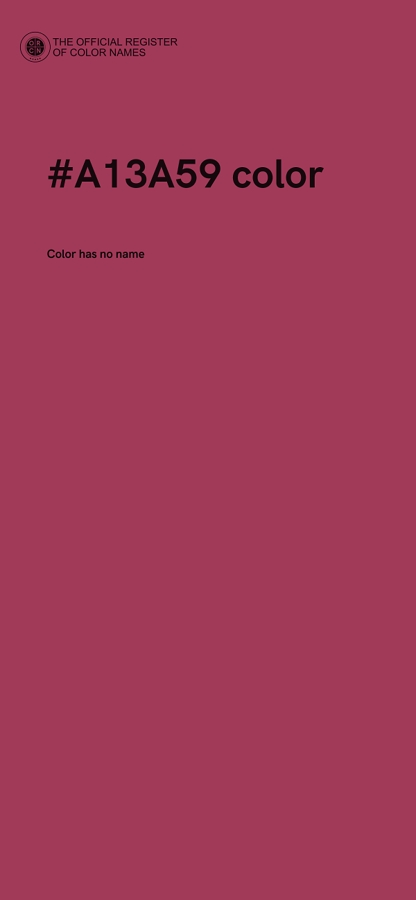 #A13A59 color image