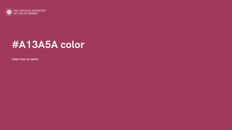 #A13A5A color image