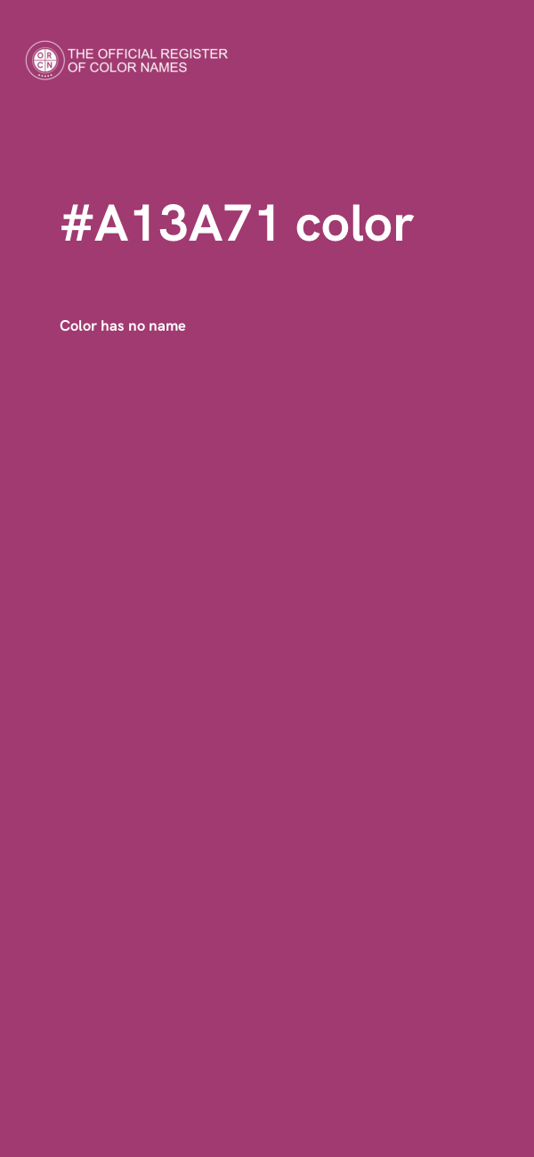 #A13A71 color image