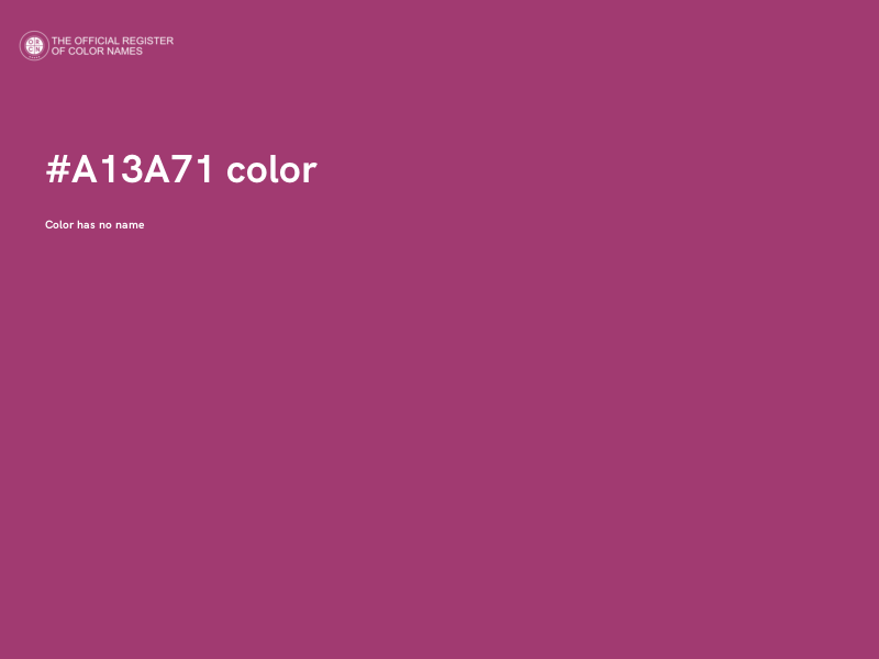 #A13A71 color image
