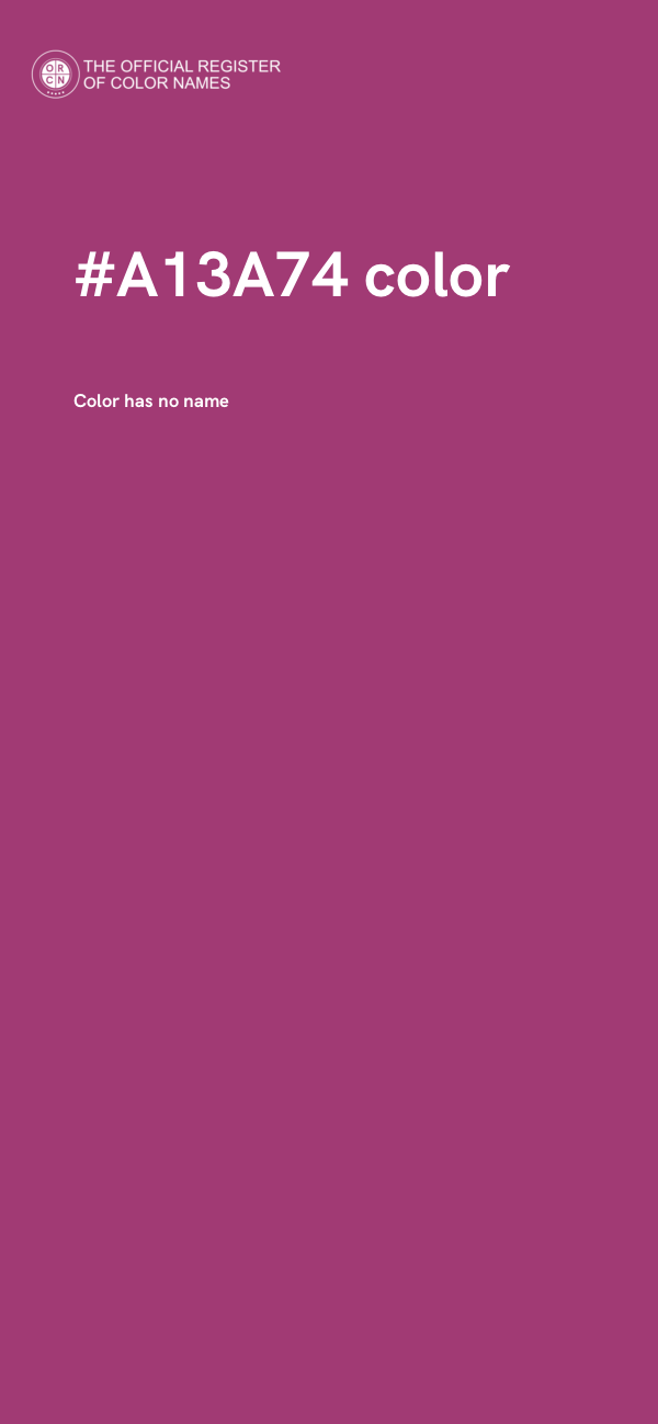 #A13A74 color image