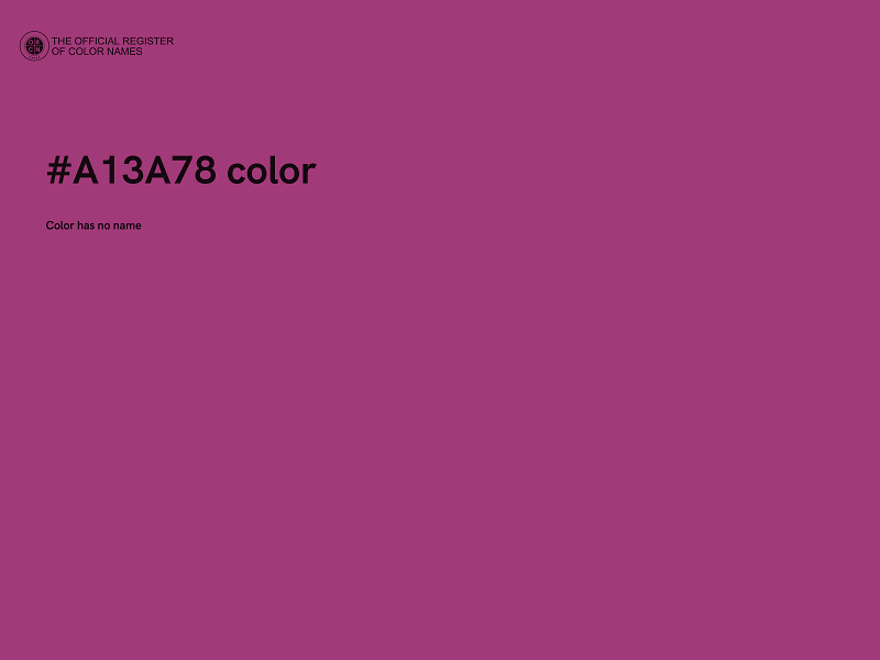 #A13A78 color image