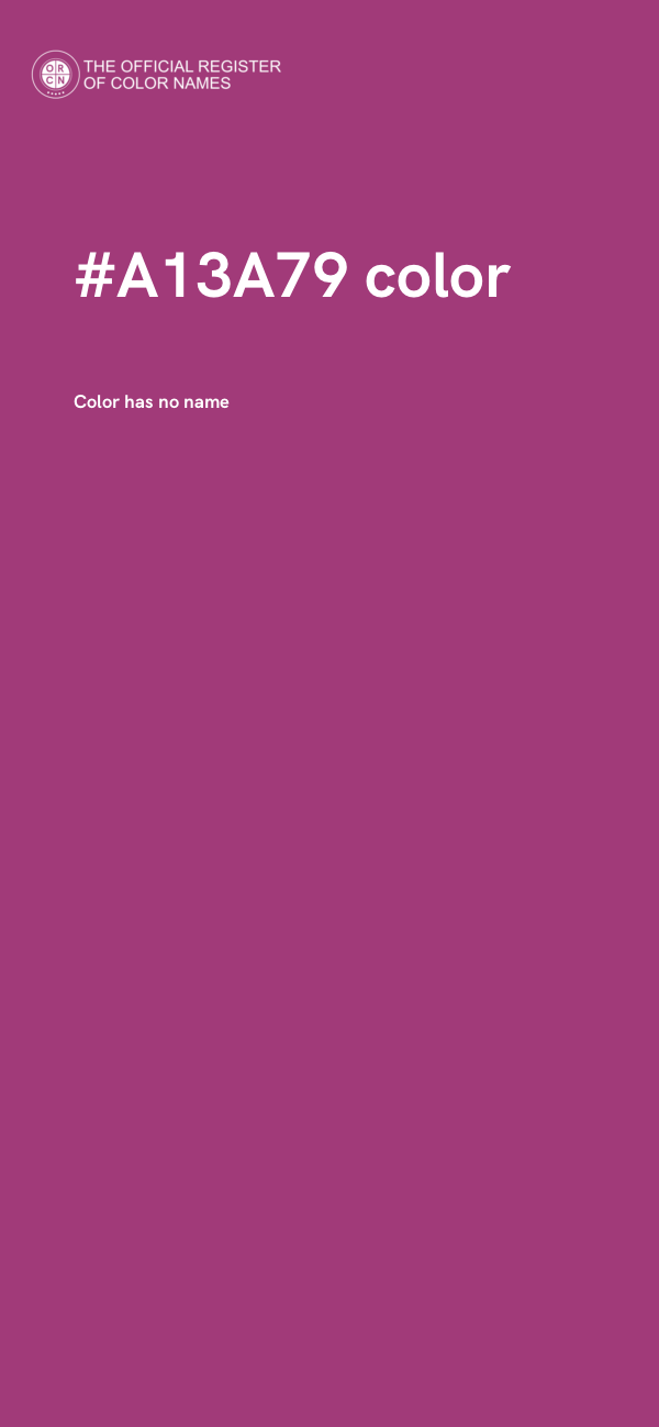 #A13A79 color image