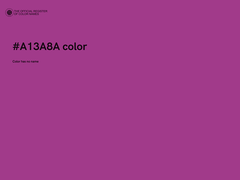 #A13A8A color image