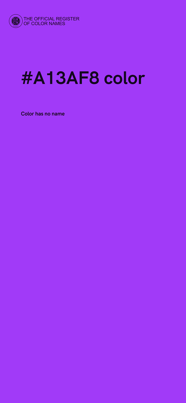 #A13AF8 color image