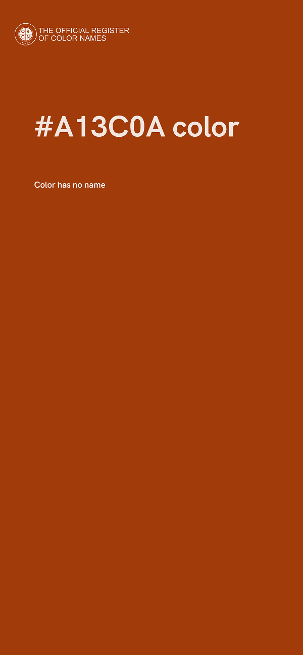 #A13C0A color image