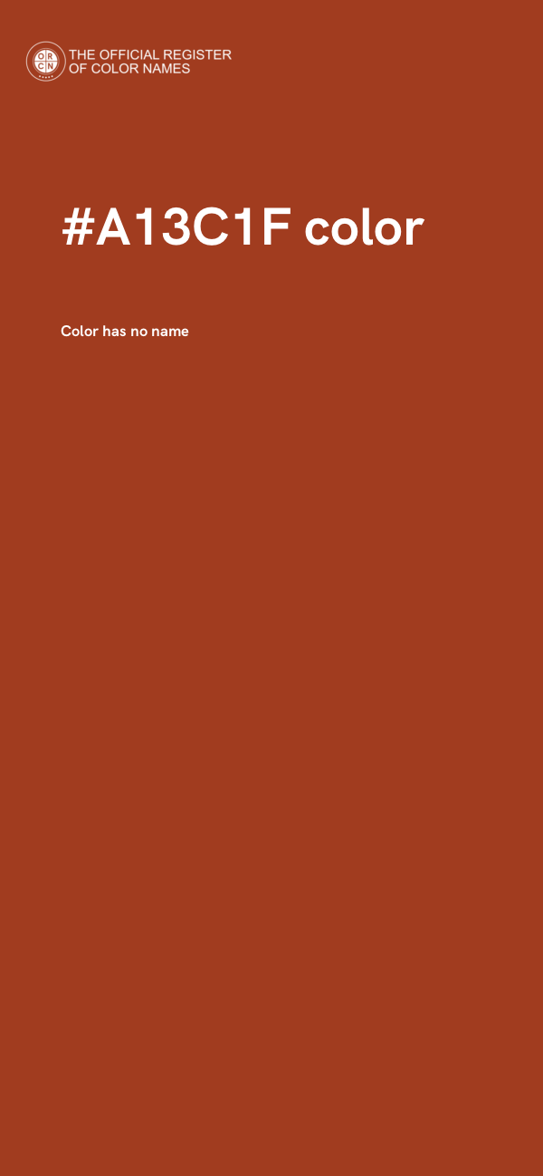 #A13C1F color image