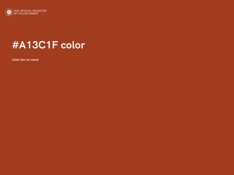 #A13C1F color image