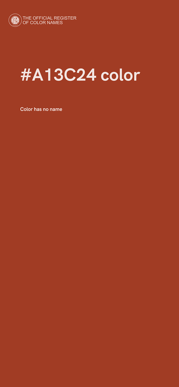 #A13C24 color image