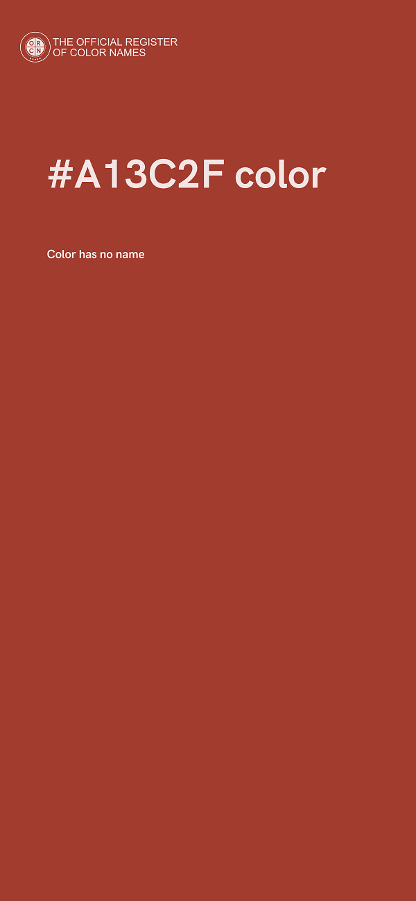 #A13C2F color image