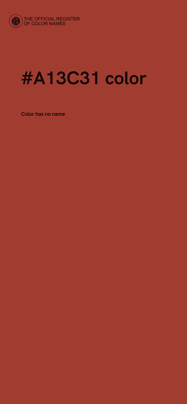 #A13C31 color image