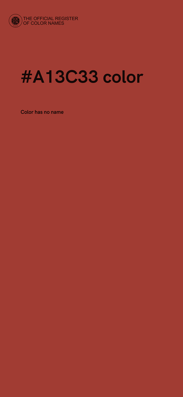 #A13C33 color image