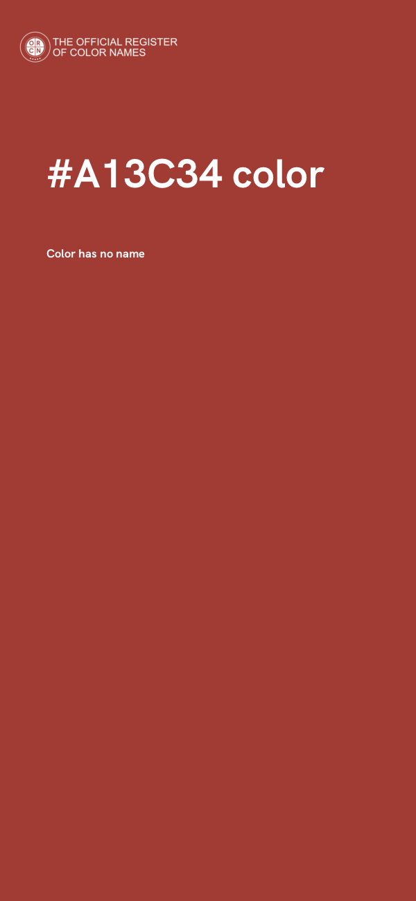 #A13C34 color image
