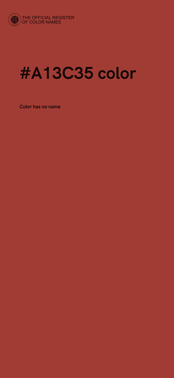 #A13C35 color image