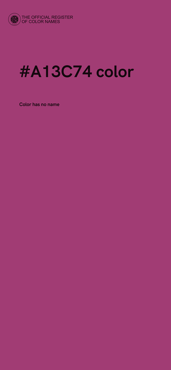 #A13C74 color image