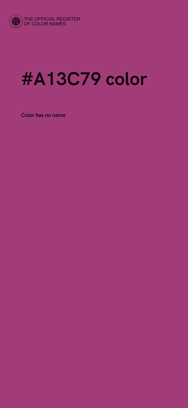 #A13C79 color image