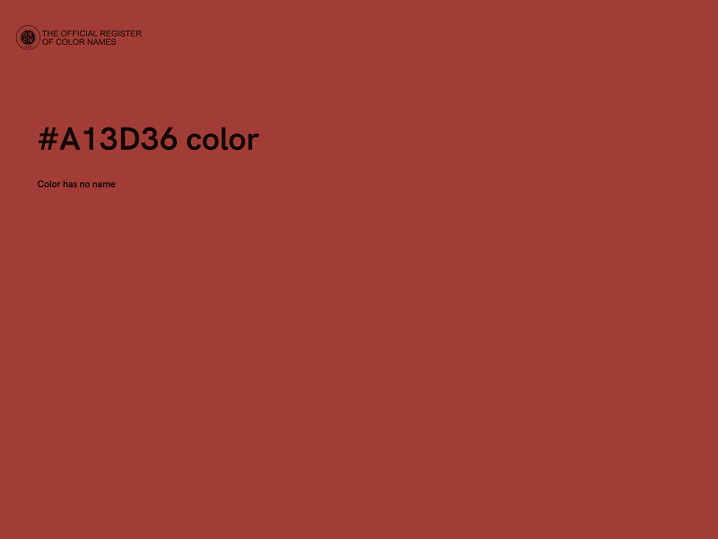 #A13D36 color image