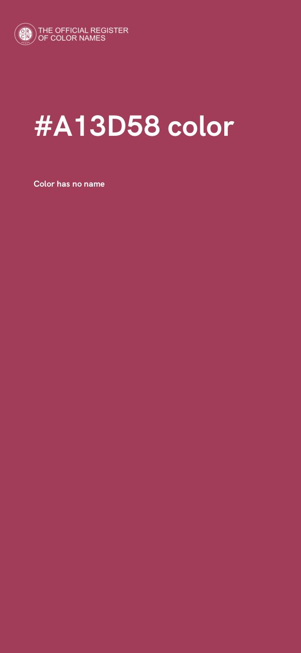 #A13D58 color image