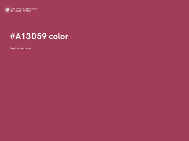 #A13D59 color image