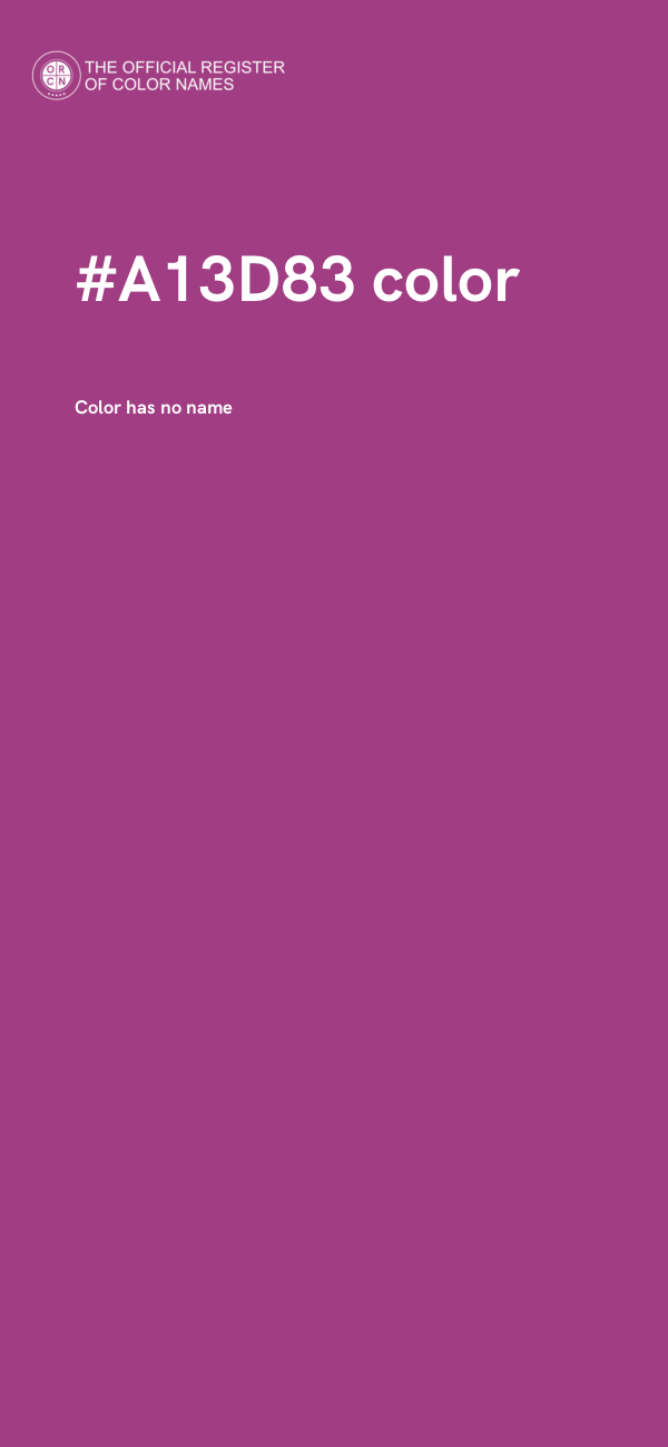 #A13D83 color image