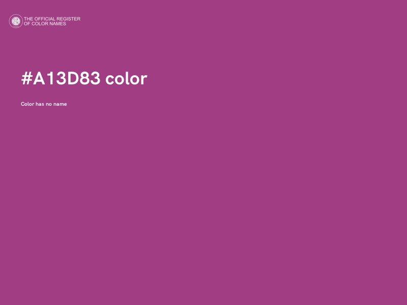 #A13D83 color image