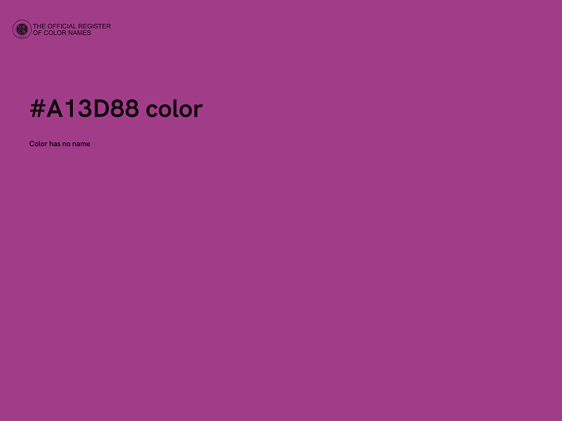 #A13D88 color image