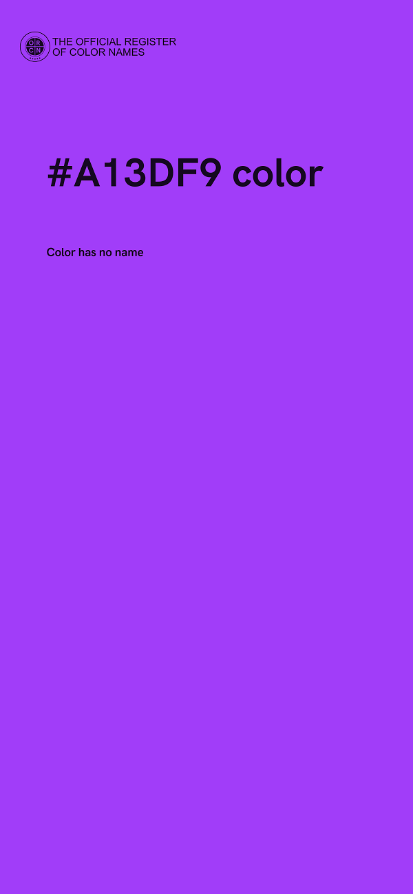 #A13DF9 color image