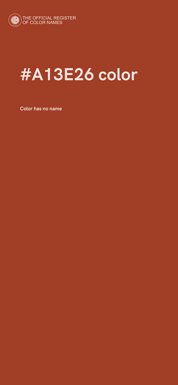 #A13E26 color image