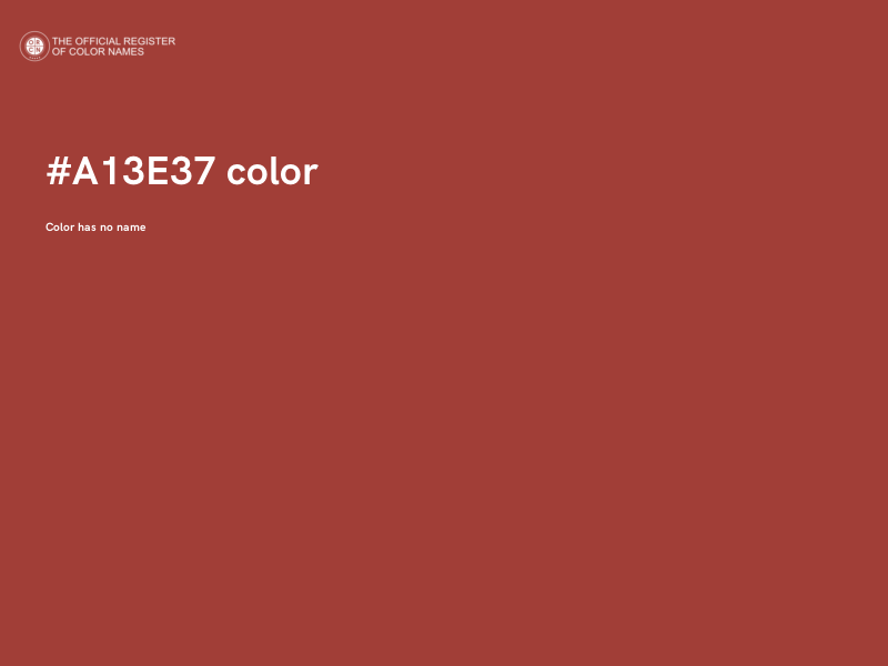 #A13E37 color image
