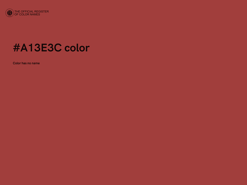#A13E3C color image