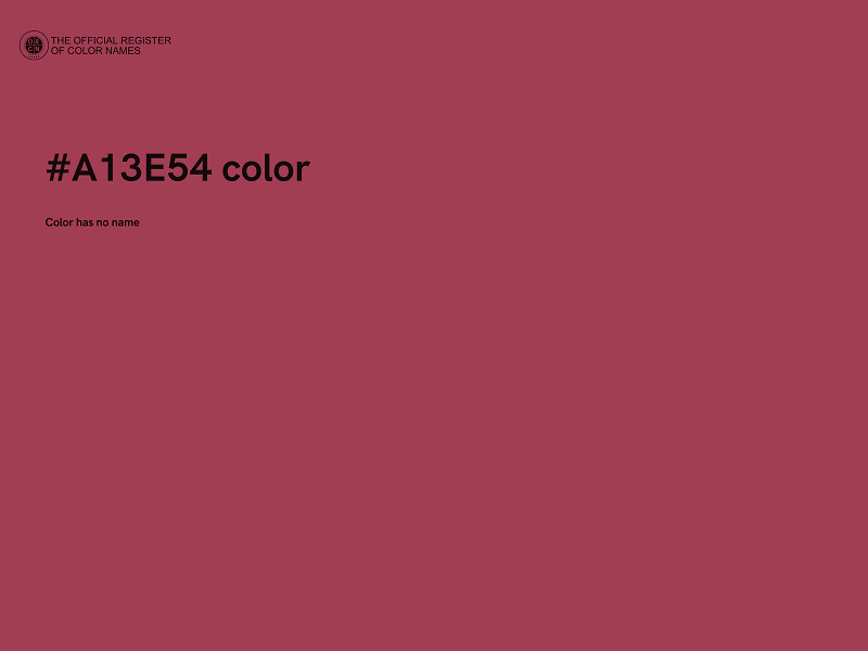 #A13E54 color image