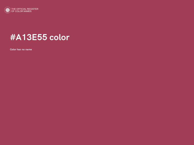 #A13E55 color image