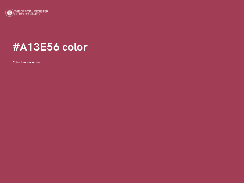 #A13E56 color image