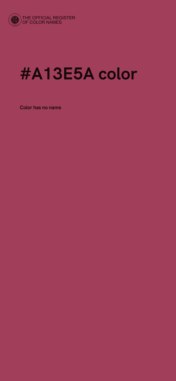 #A13E5A color image