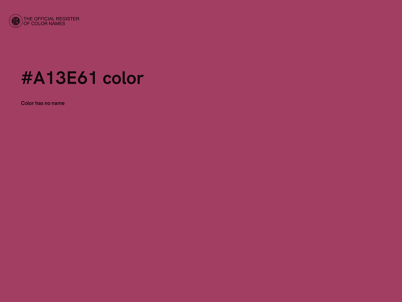 #A13E61 color image