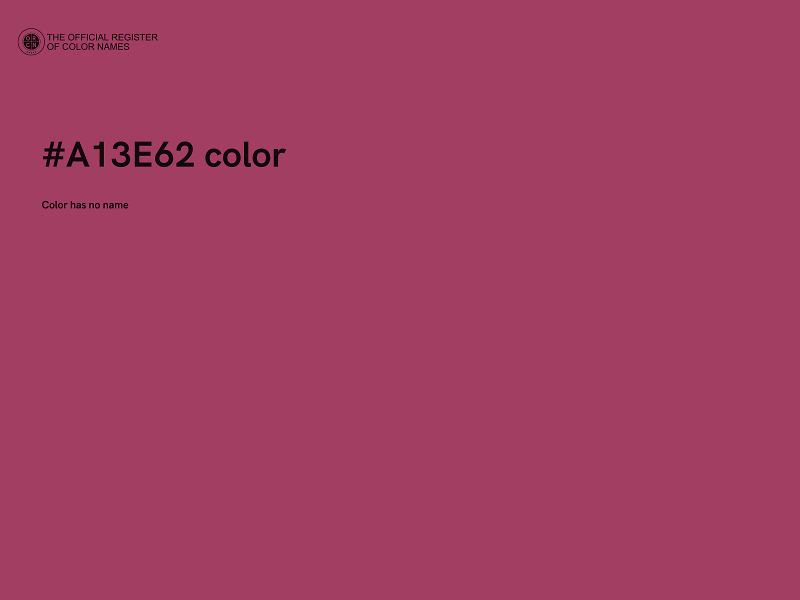 #A13E62 color image