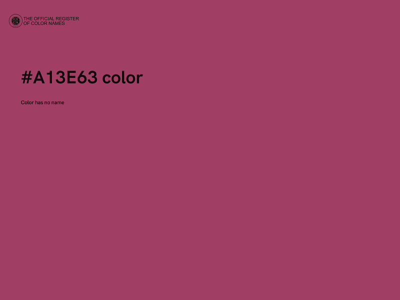 #A13E63 color image