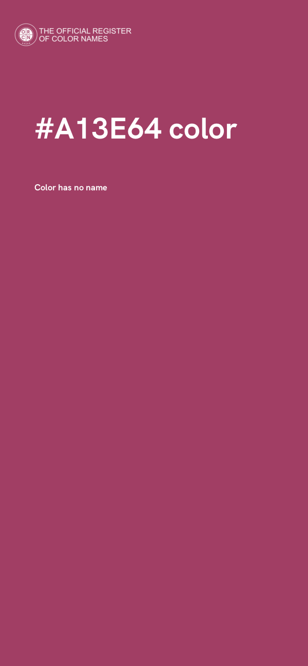 #A13E64 color image