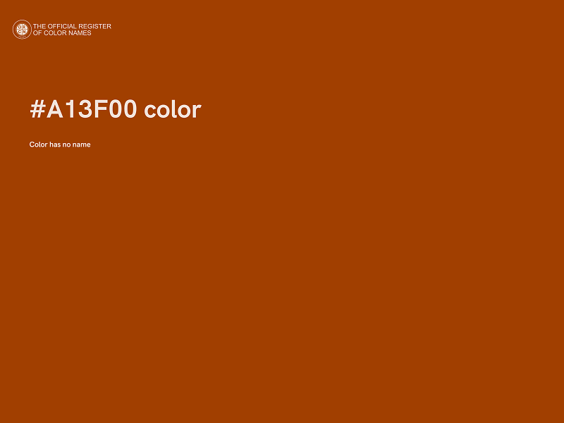 #A13F00 color image