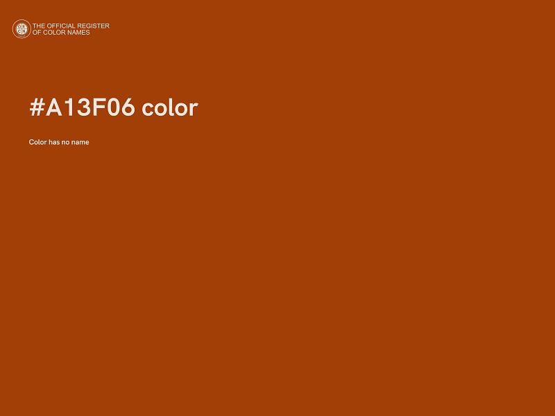 #A13F06 color image