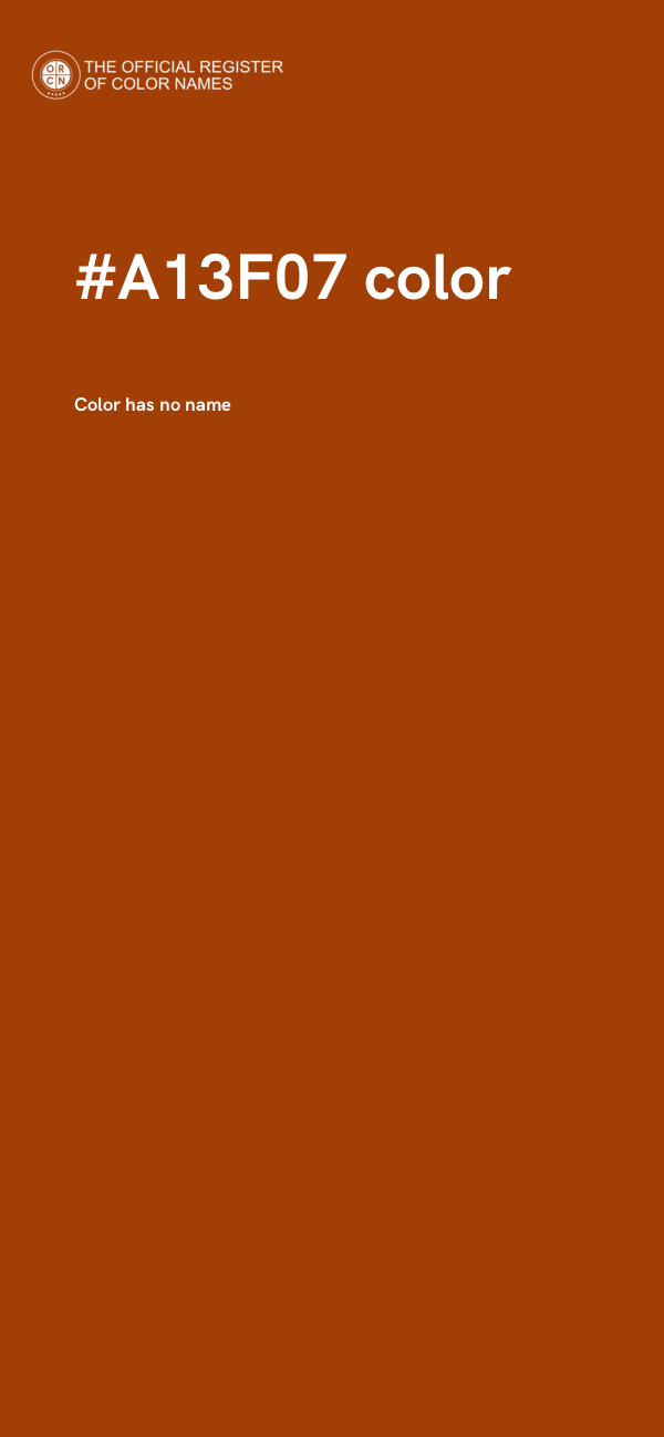 #A13F07 color image