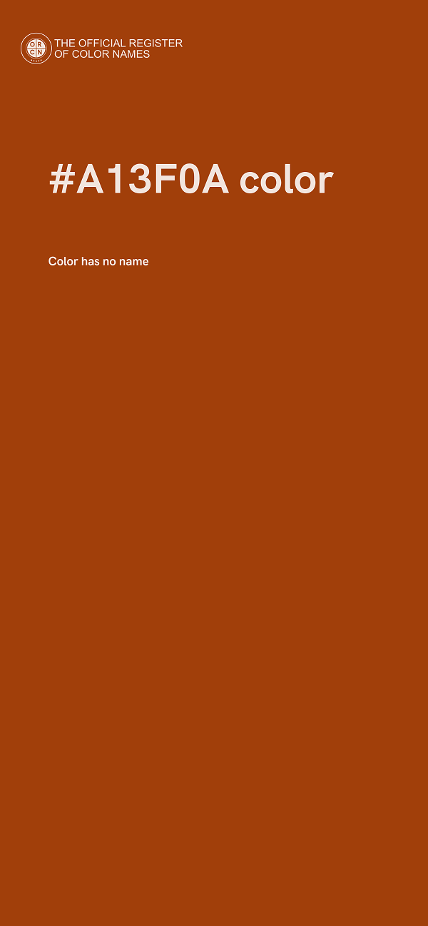 #A13F0A color image