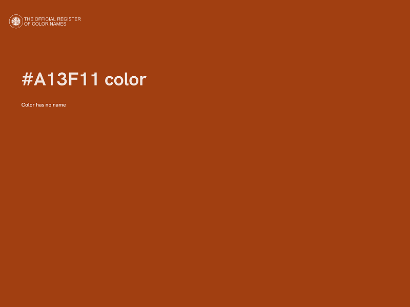 #A13F11 color image