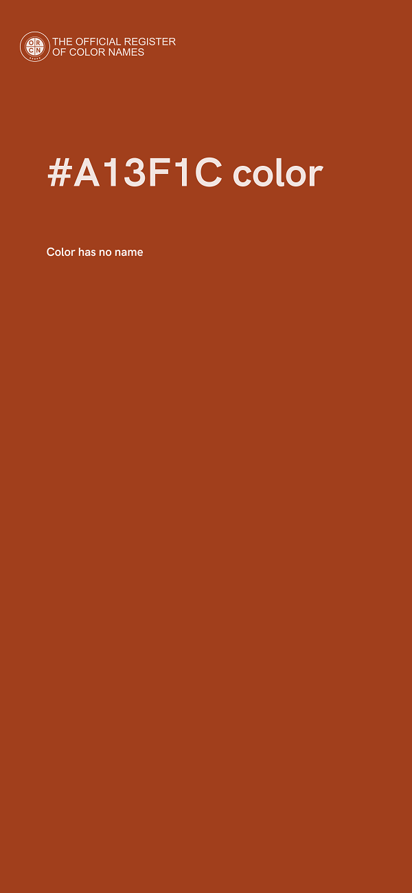 #A13F1C color image