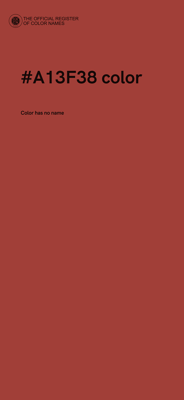 #A13F38 color image