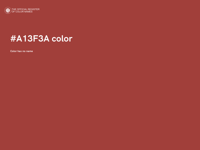 #A13F3A color image