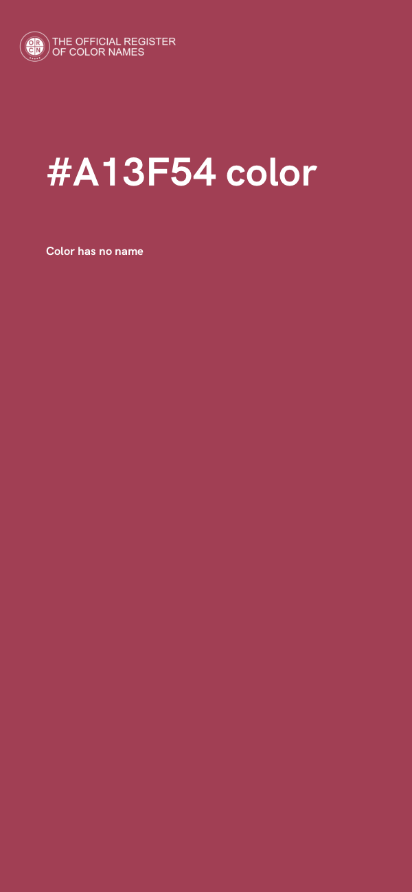 #A13F54 color image