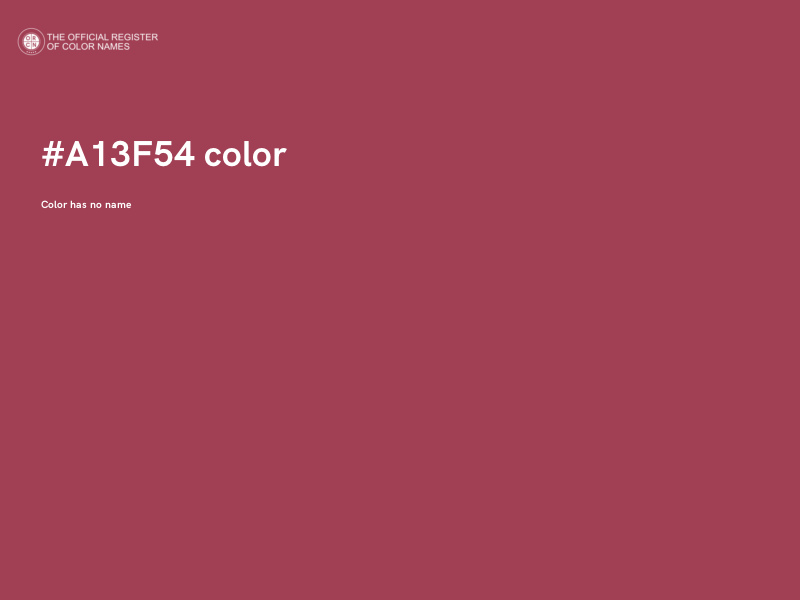 #A13F54 color image