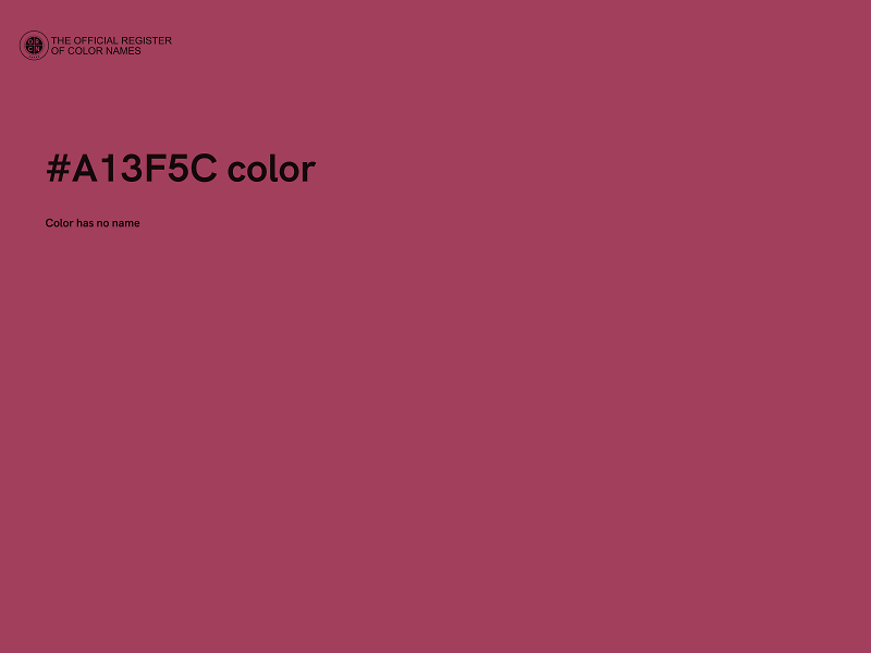 #A13F5C color image